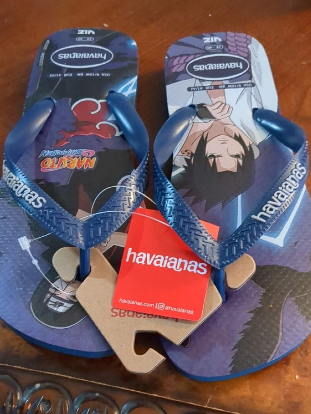 Havaianas Men Naruto Blue Graphic Flip Flops
